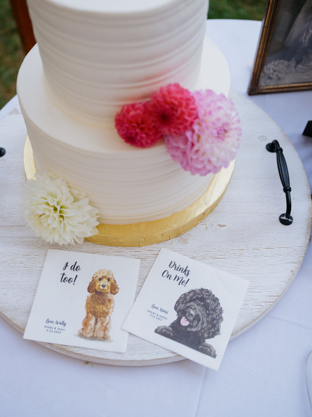 Elegant tented reception at private estate wedding
