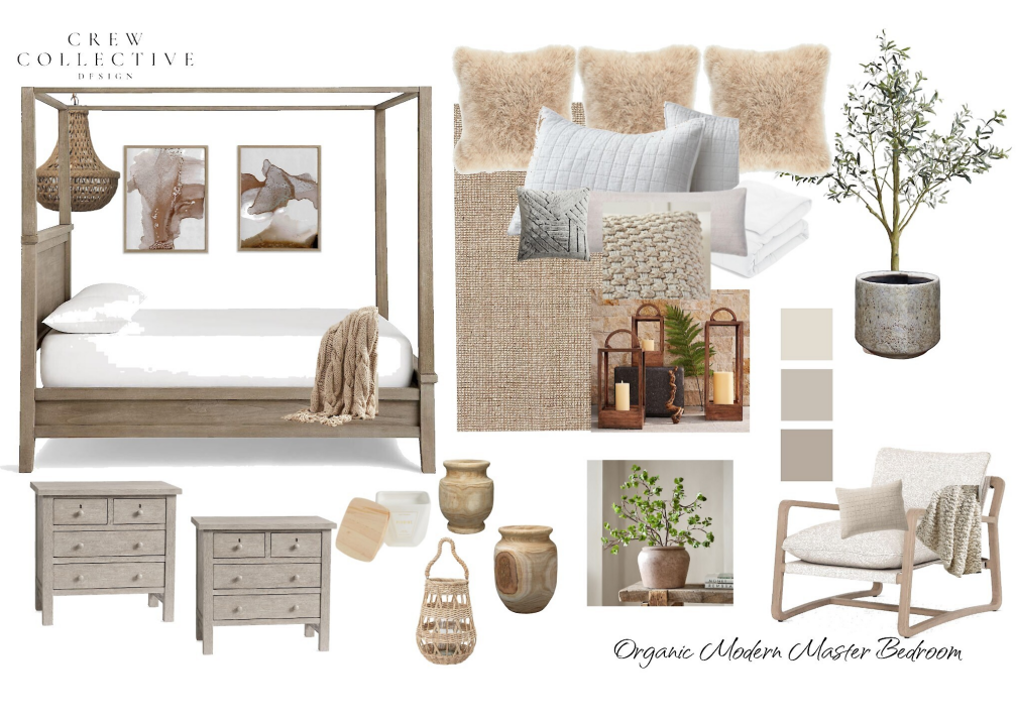 Organic Modern Master Bedroom Moodboard