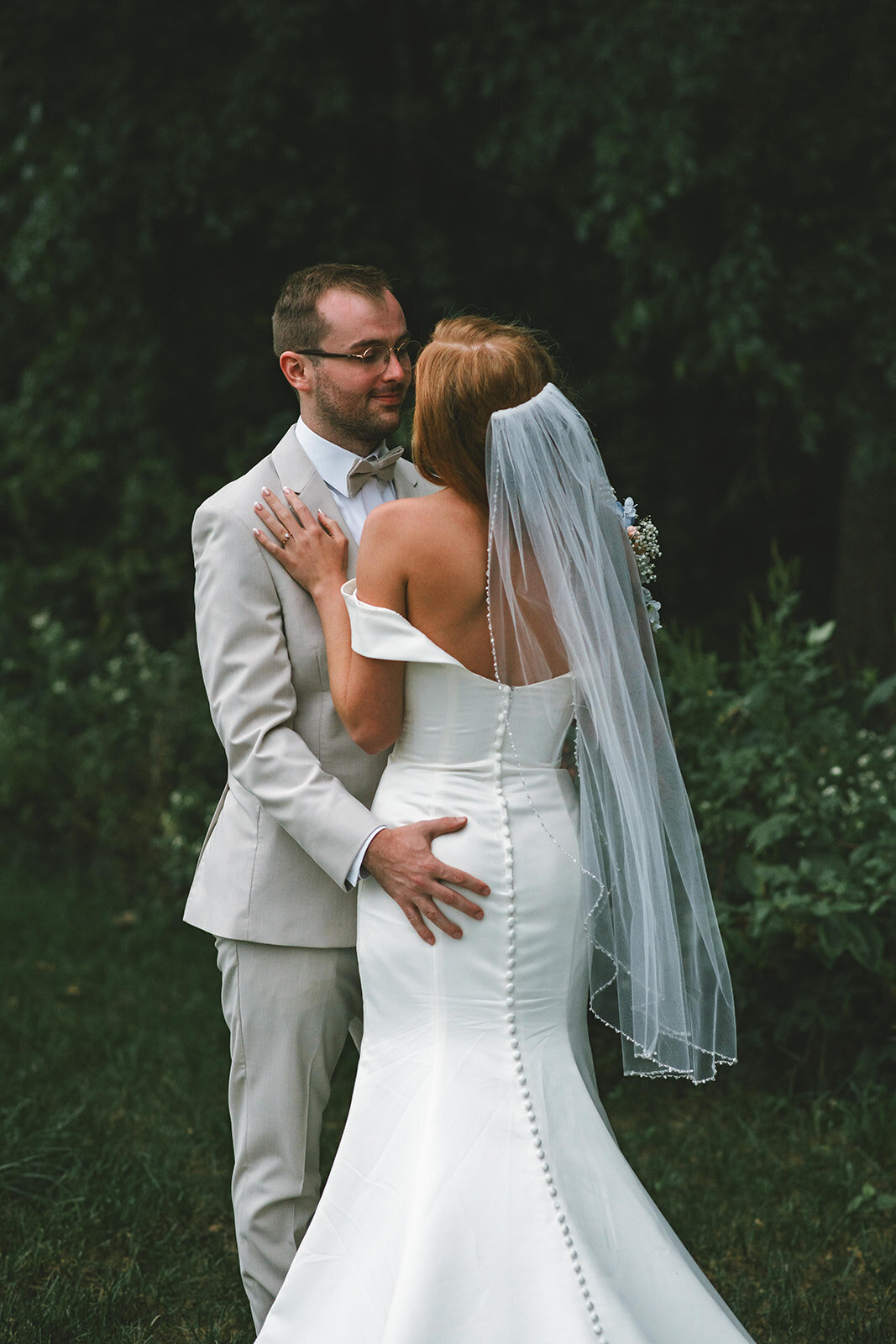 Butt grab wedding