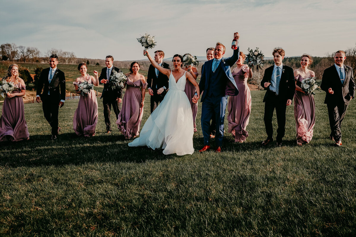 Wedding Party at Stone Tower Winery
