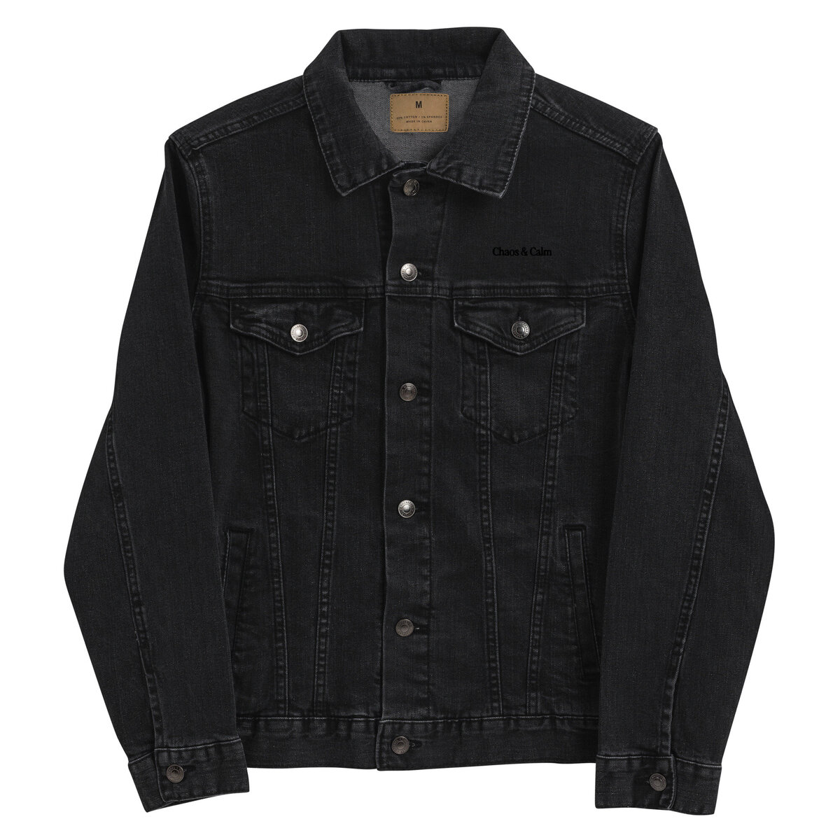 Black Vintage Inspired Breathe Denim Jacket I Merch Shoppe I Chaos & Calm