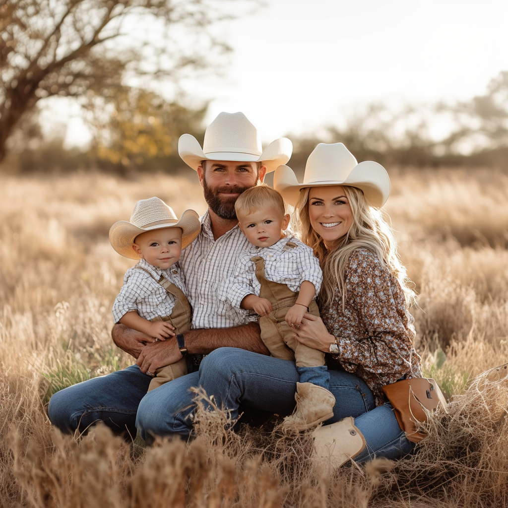 kdurski_86694_a_husband_and_wife_wearing_cowboy_hats_with_their_c737a481-25da-460e-b929-6db5c52849cb