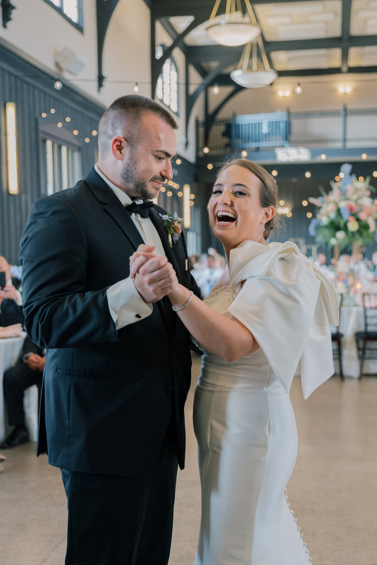 Bristol Train Station Wedding | bride and groom share first dance