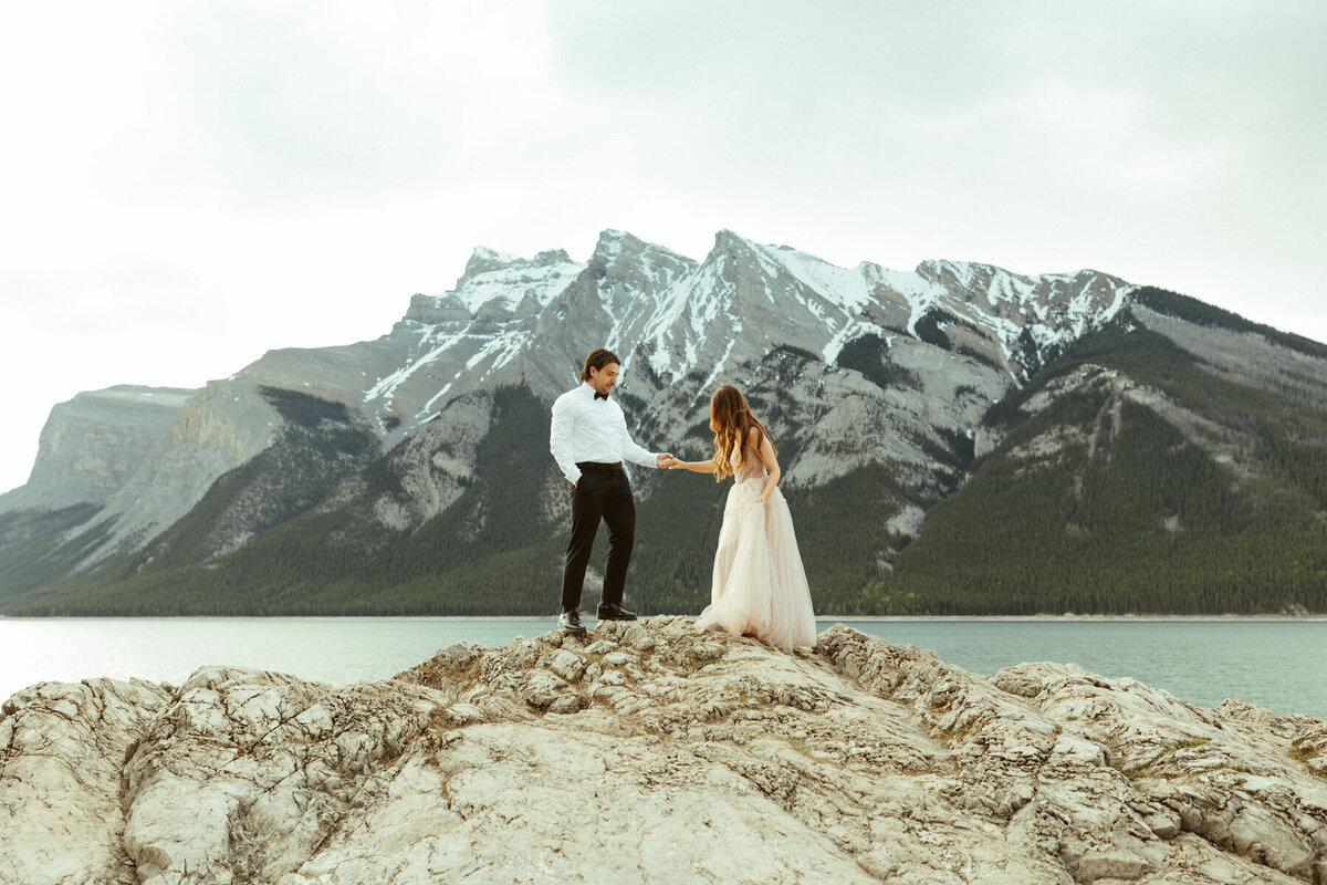lake-minnewanka-banff-alberta-elopement| Ashley Seinen Photo-230