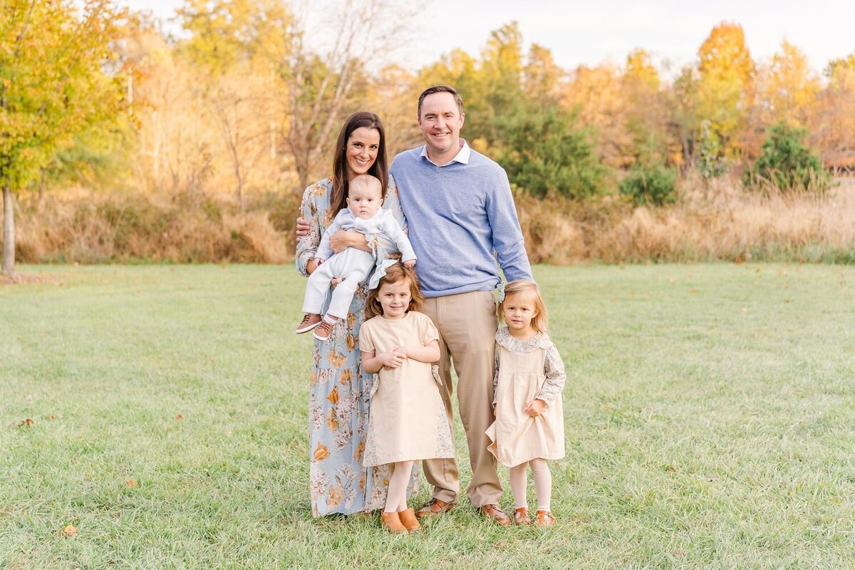 family of 5 taken by a family photographer in Sterling, VA