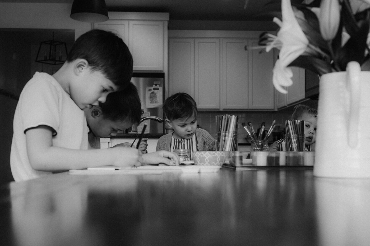 family art around the table