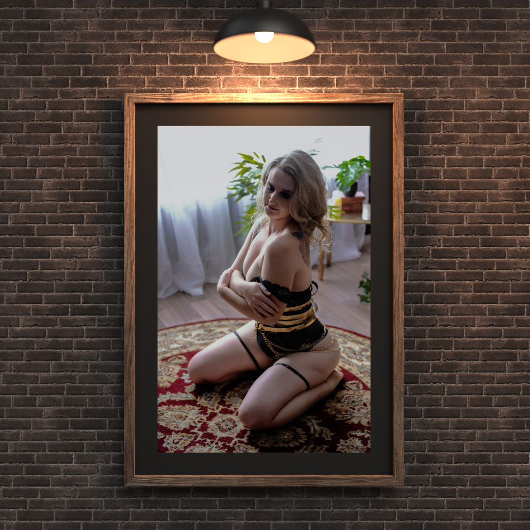 Brown Brick Textured Wall Frame Mockup Instagram Post (1)