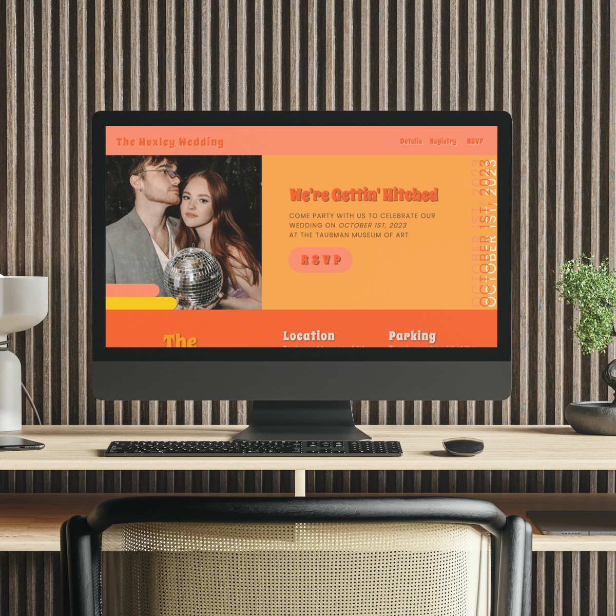 retroweddingsitedesign