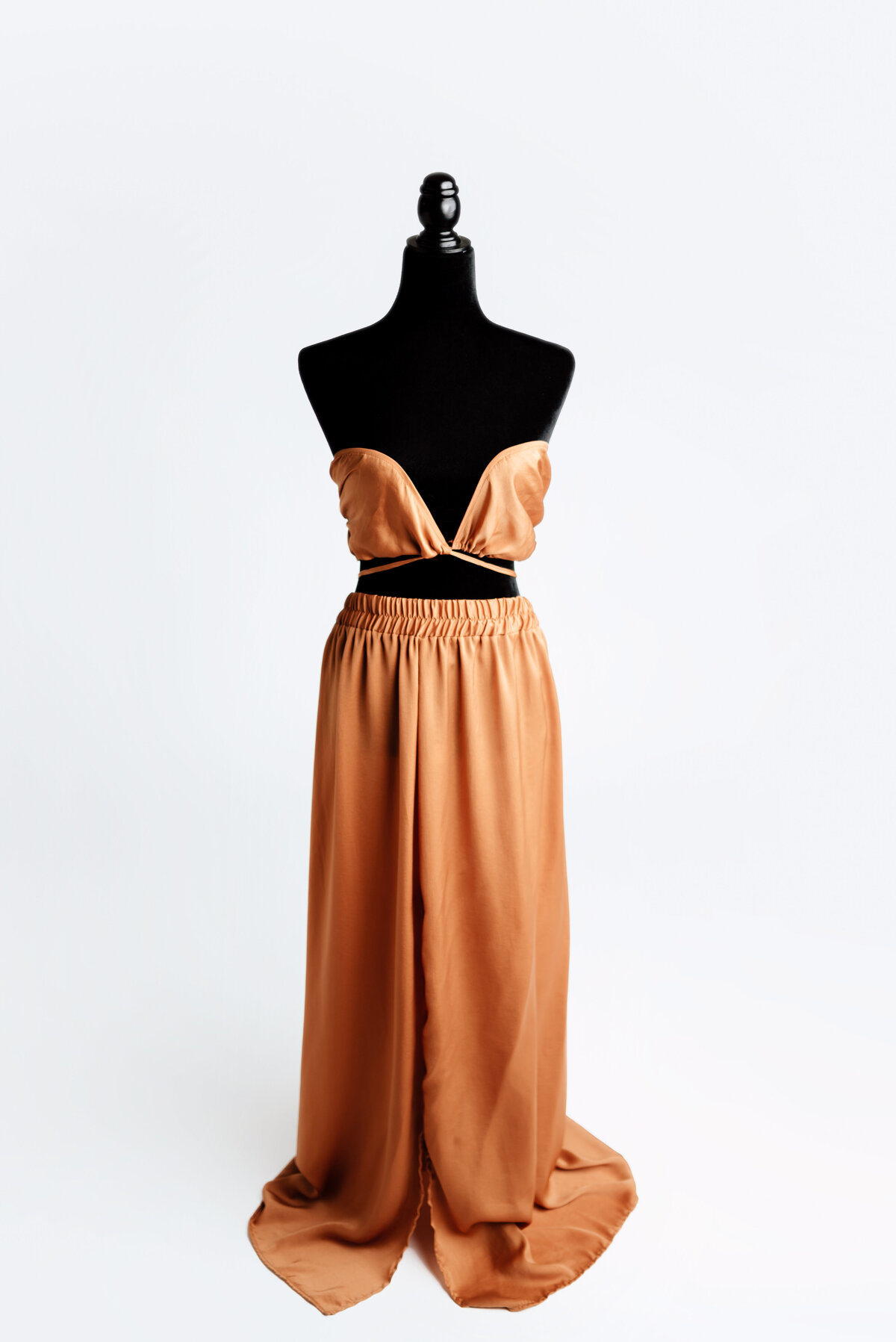 golden rustic brown gown boho style