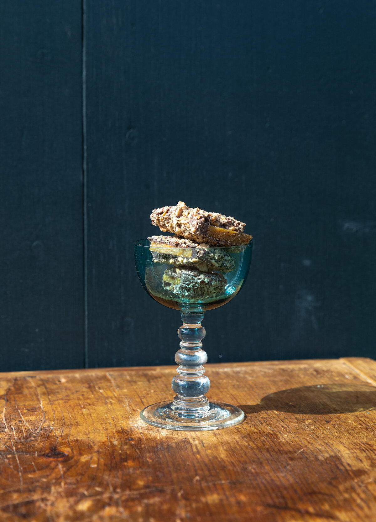 chocolate in a glass on the table