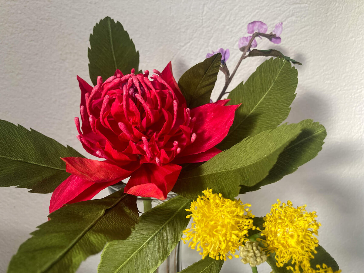 Australian flowers made from paper