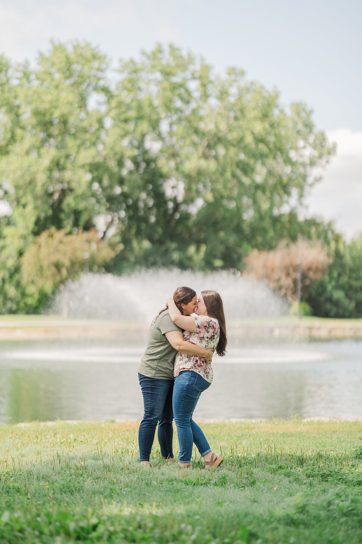 Lesbian engagement photography photos by Claire Katan Creative.