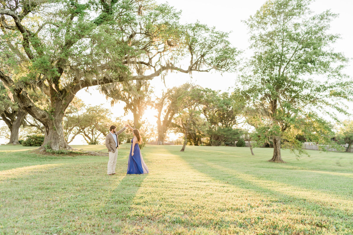 Engagement photoshoot at park in Alabama