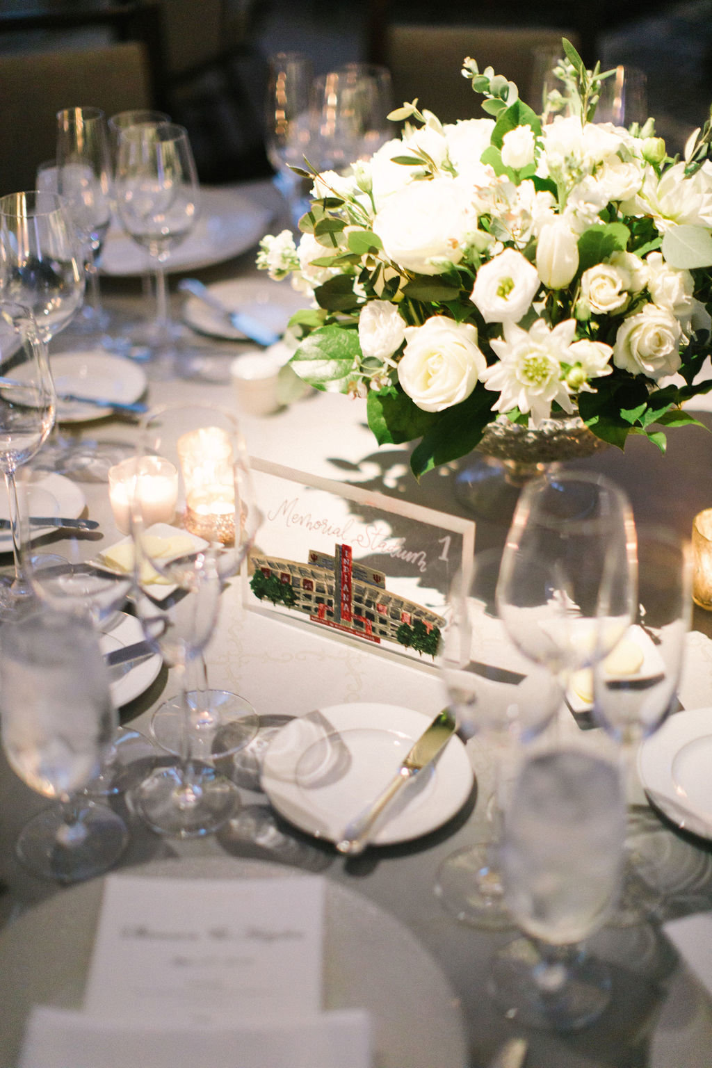 Langham Chicago Wedding with Suspended Greenery Centerpieces_8