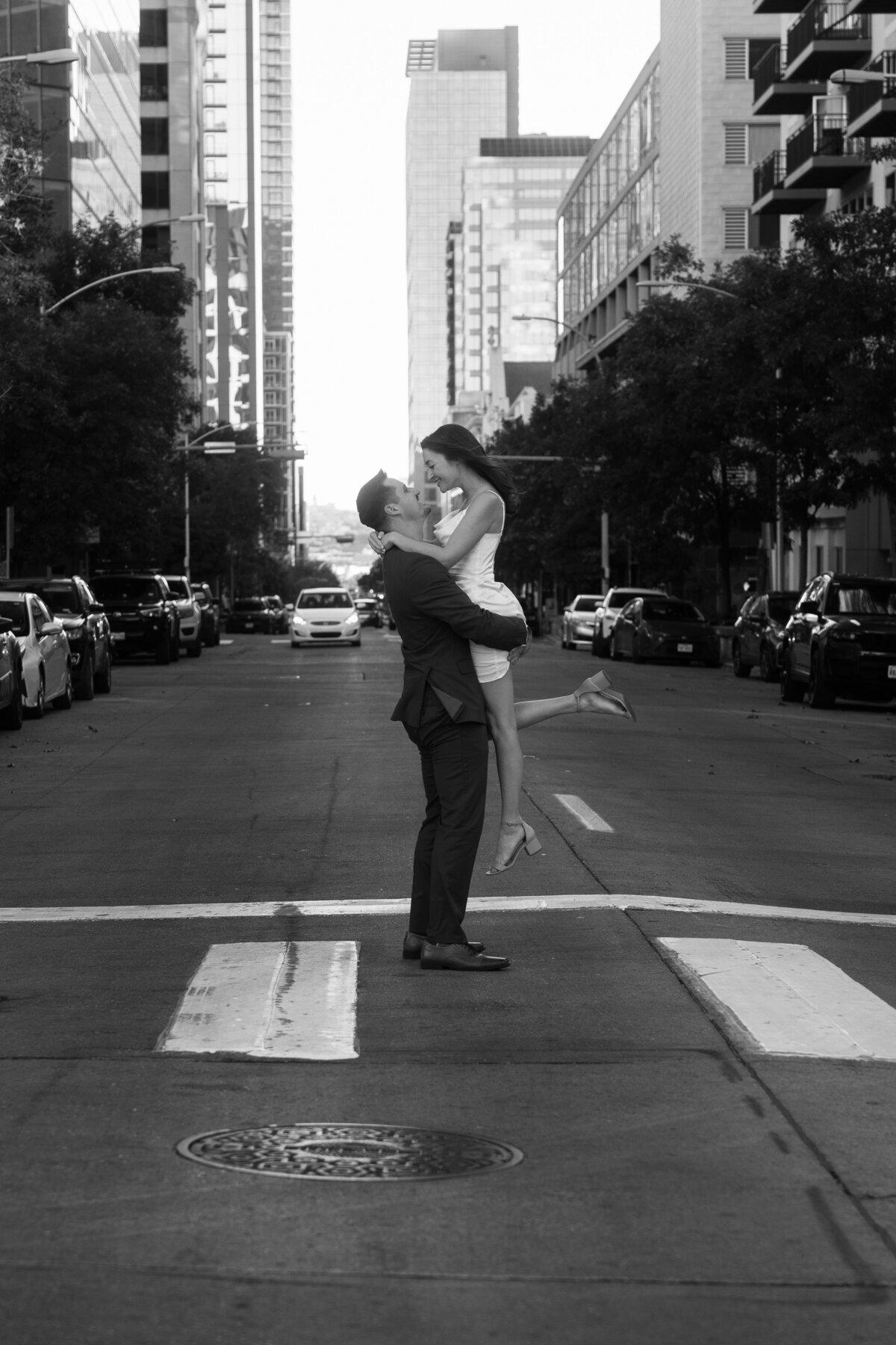 Downtown Austin City Engagement Photographer