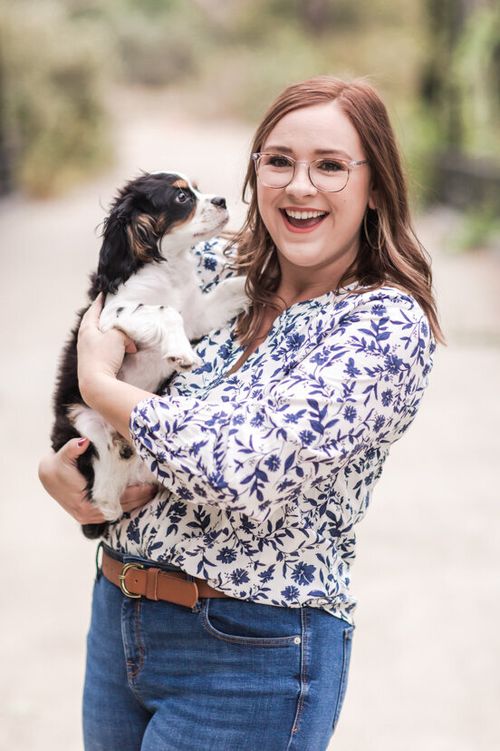 young-woman-with-puppy