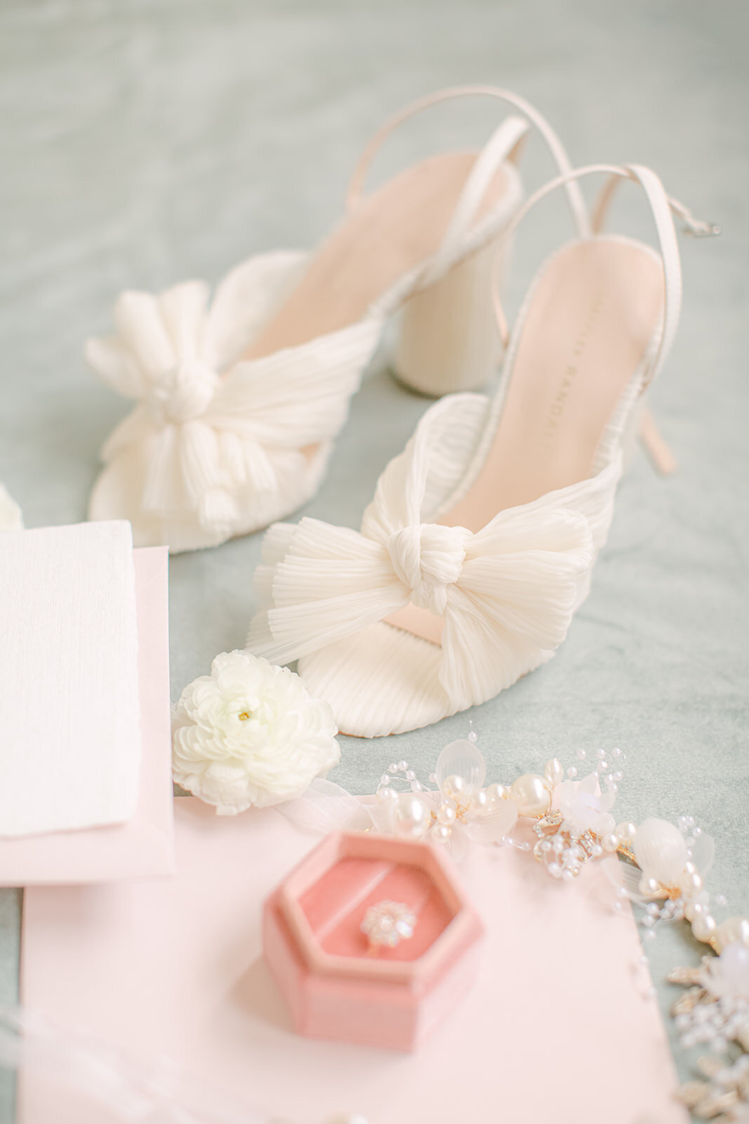 147  - Written by Emily Wedding Stationary Planner - Maila Enea Wedding Planner - Loerrler Randall Bridal Camellis Row Shoes -  Swarovski Sunshine Rose Gold Ring - Gold Leaf Pearl Headband - London UK - Joana Senkute Photography
