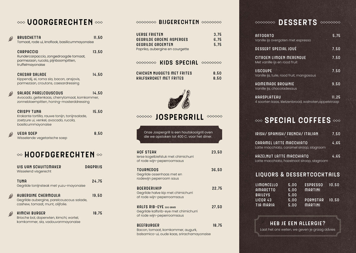 HVH_menukaart_Diner zomer 20252