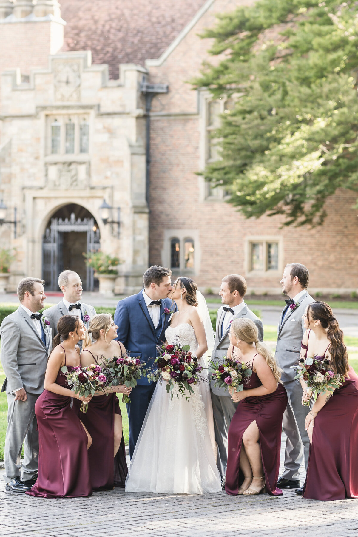 CRANBERRY AND NAVY LATE SUMMER MEADOW BROOK HALL WEDDING IN ROCHESTER, MICHIGAN PROVIDED BY KARI DAWSON, TOP-RATED ROCHESTER WEDDING PHOTOGRAPHER, AND HER TEAM2