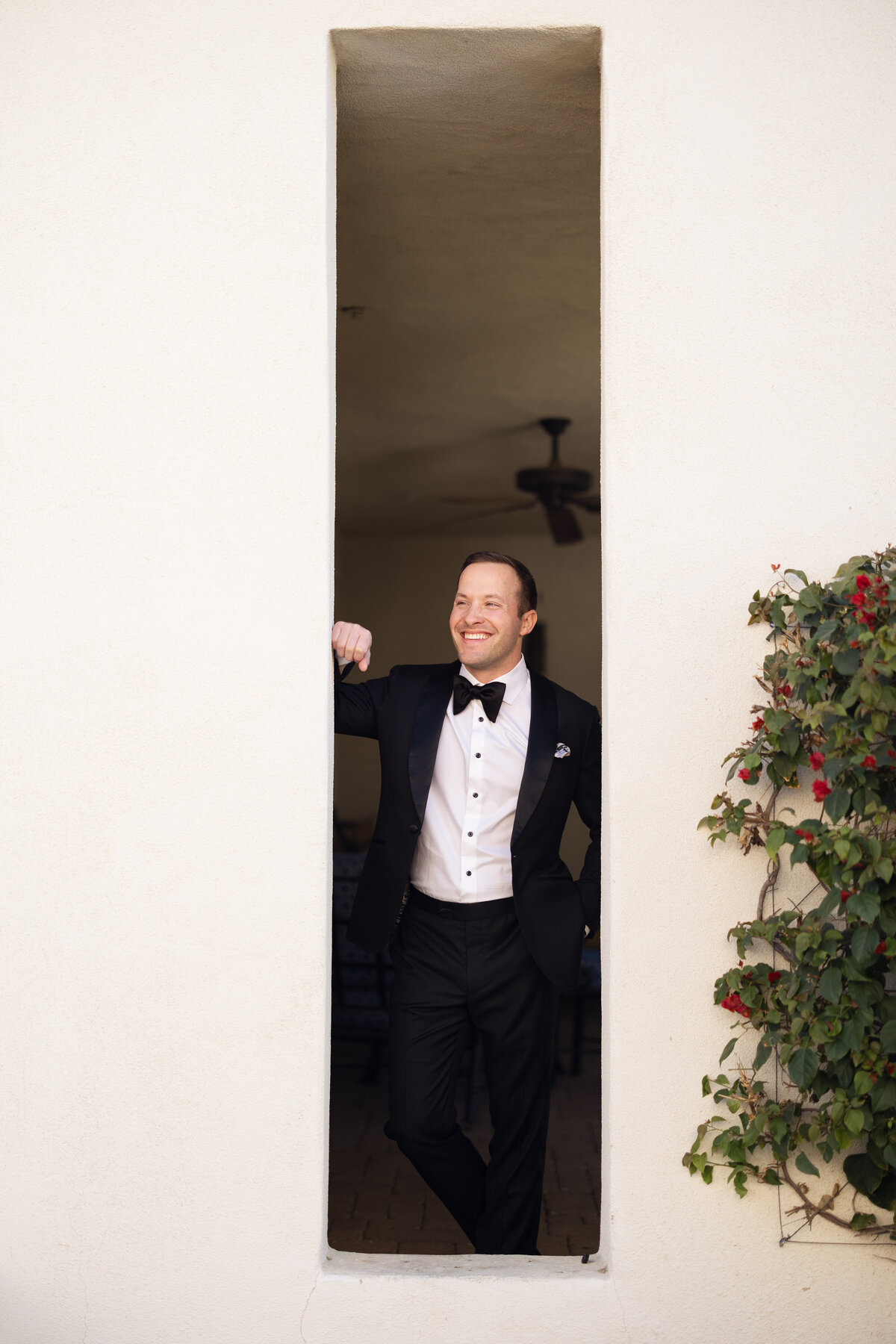 Groom getting ready at the Omni Scottsdale Arizona