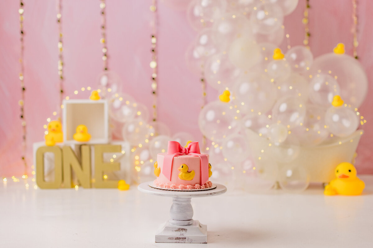 Rubber Ducky Theme Huntsville AL Best Cake Smash First Birthday Photographer Studio