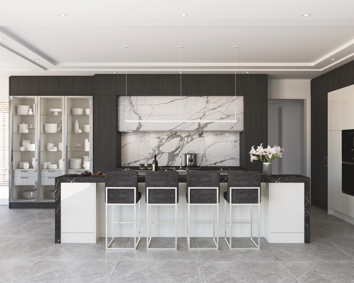 best photorealistic rendering of the kitchen