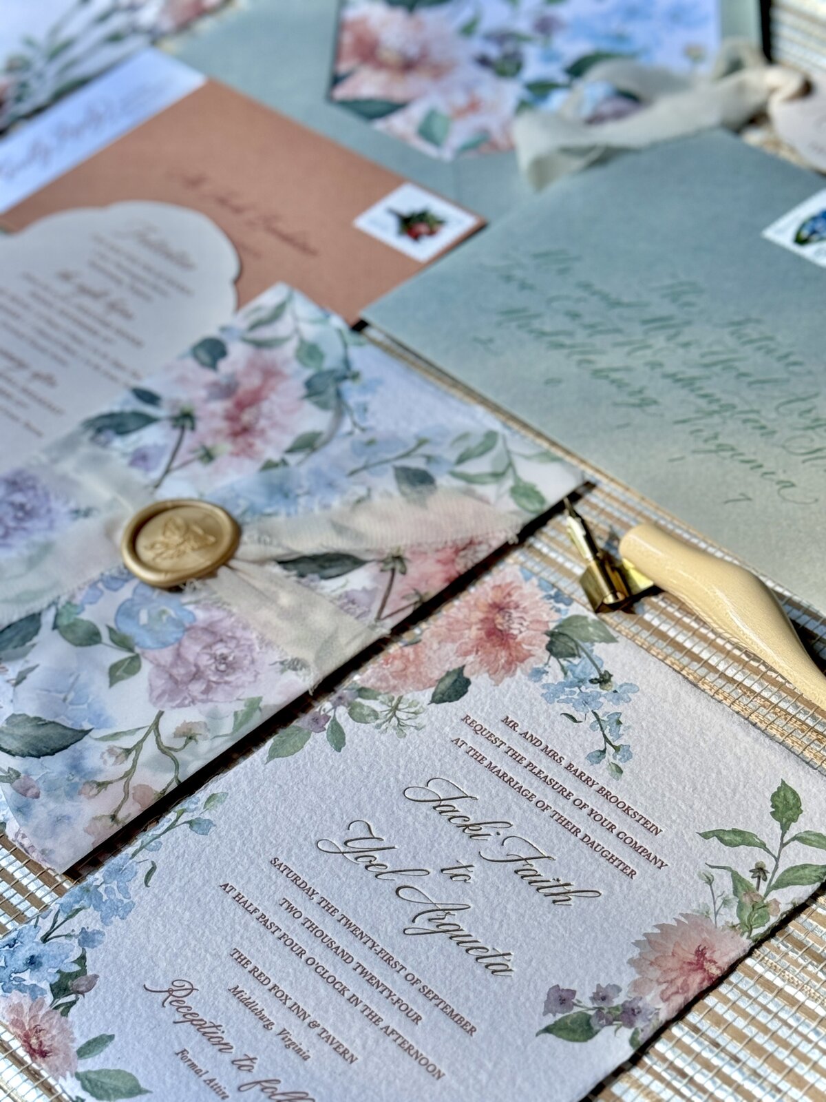 calligraphy custom invitation suite 2