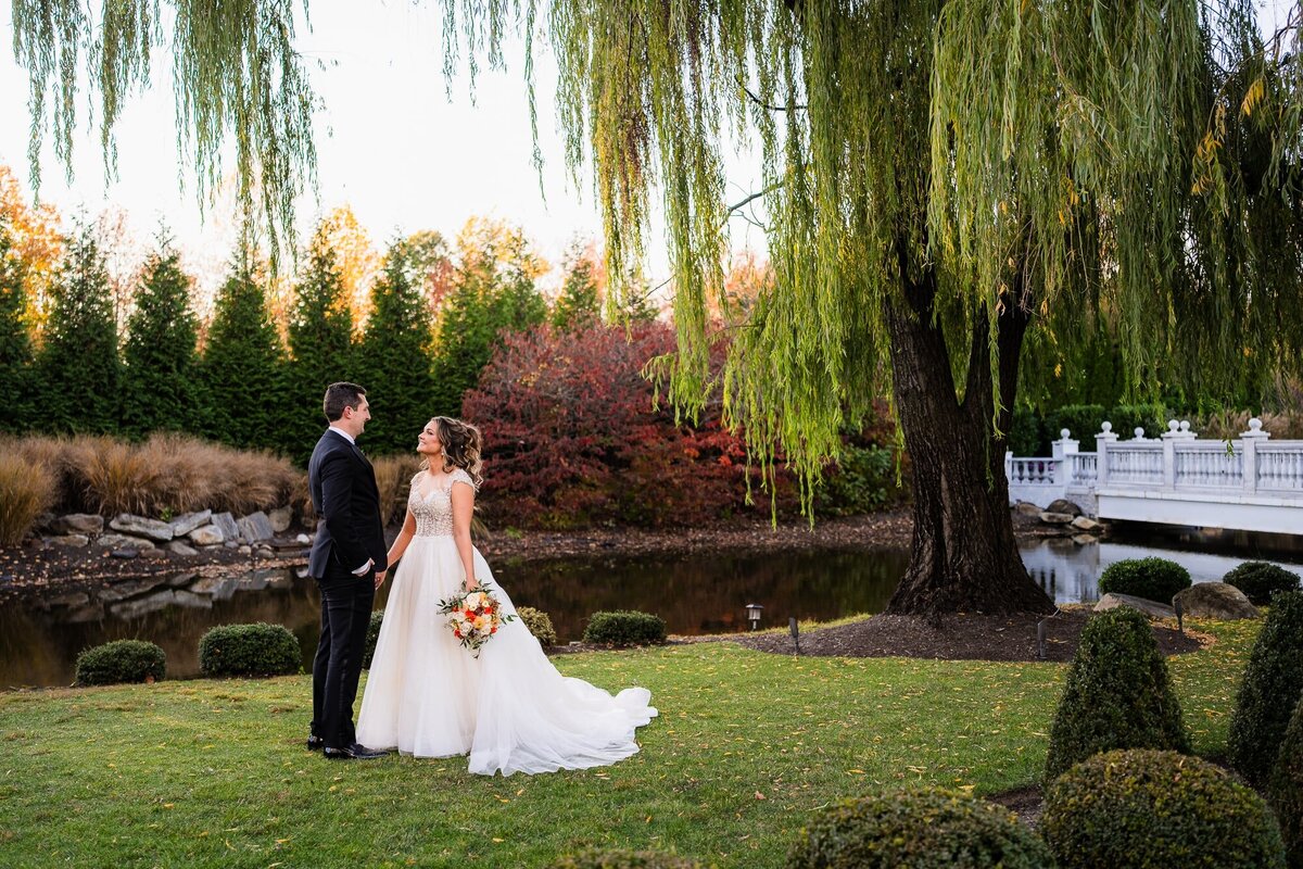 Couple sharing an intimate moment during their wedding.