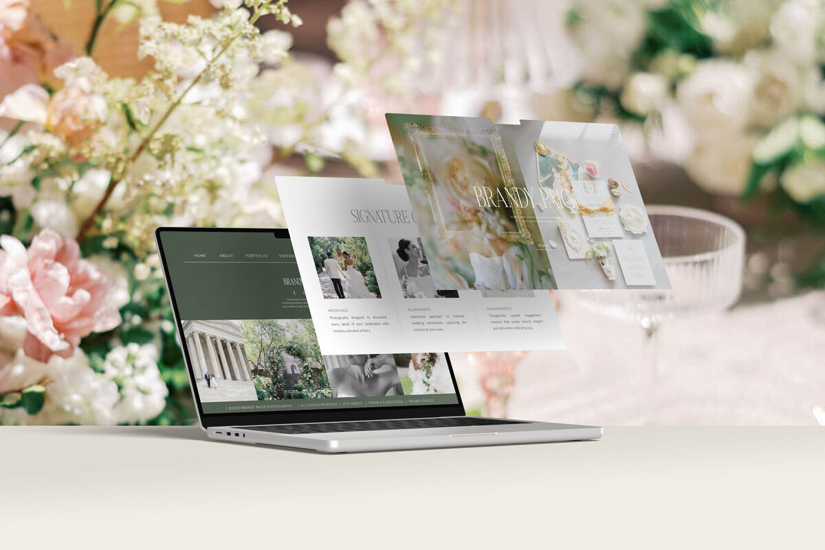 Masculine Showit Website Template Mockup Designed By SEO Expert High Tide Strategy