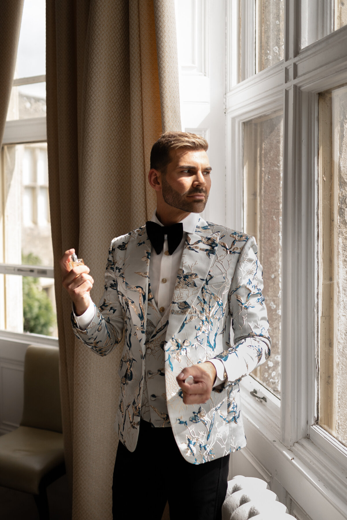 Groom portrait at Orchardleigh Estate