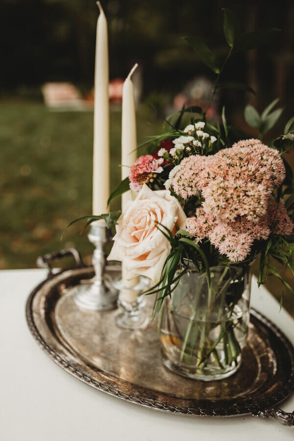 Sydnee Chaille wedding - flowers in a mason jar