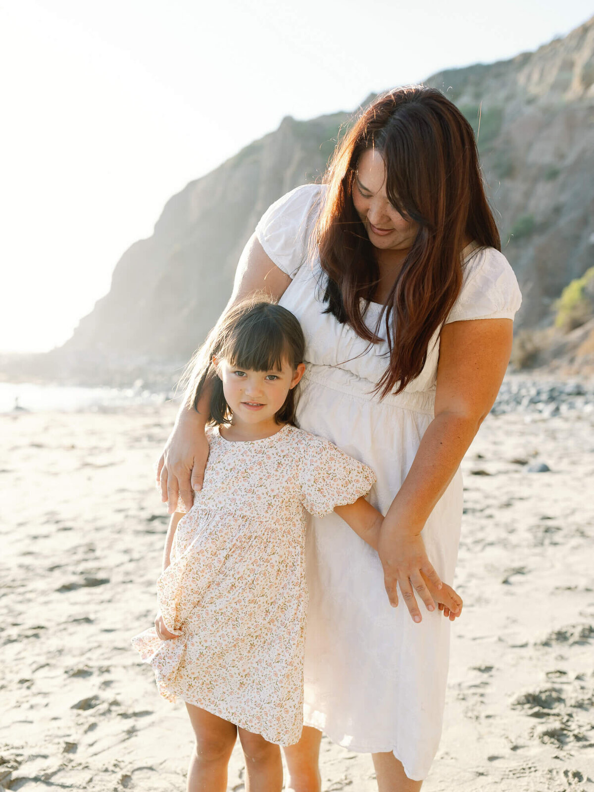 mom and daughter portrait family photo