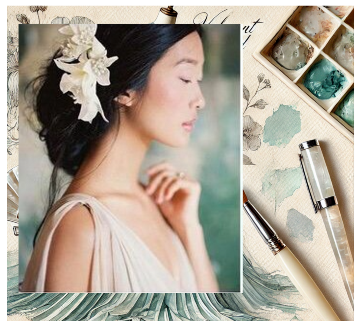 lady-beauty-watercolour-gown