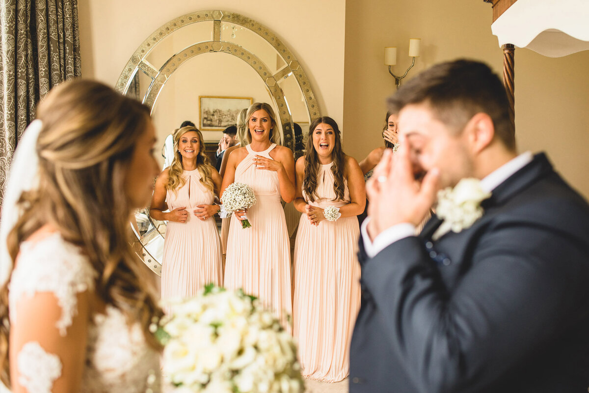 the brides brother crying seeing her for the first time