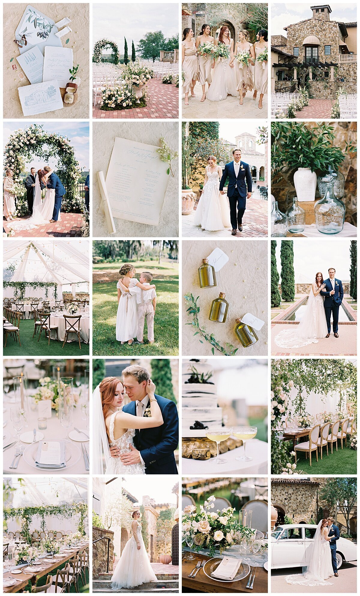 Tuscan Inspired Tented Bella Collina Wedding