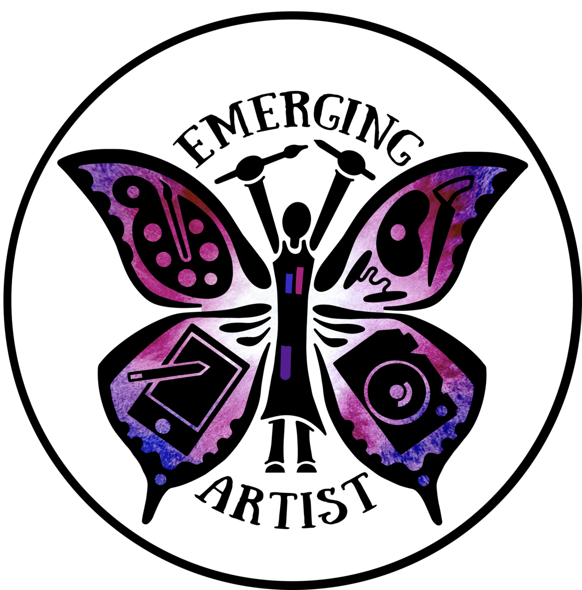 EF_Emerging_Artist_Logo FINAL 09-15-22 - white bg and black outline