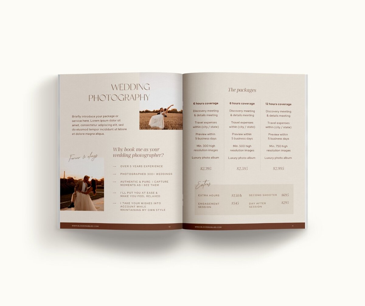 Canva minimal pricing guide for photographers