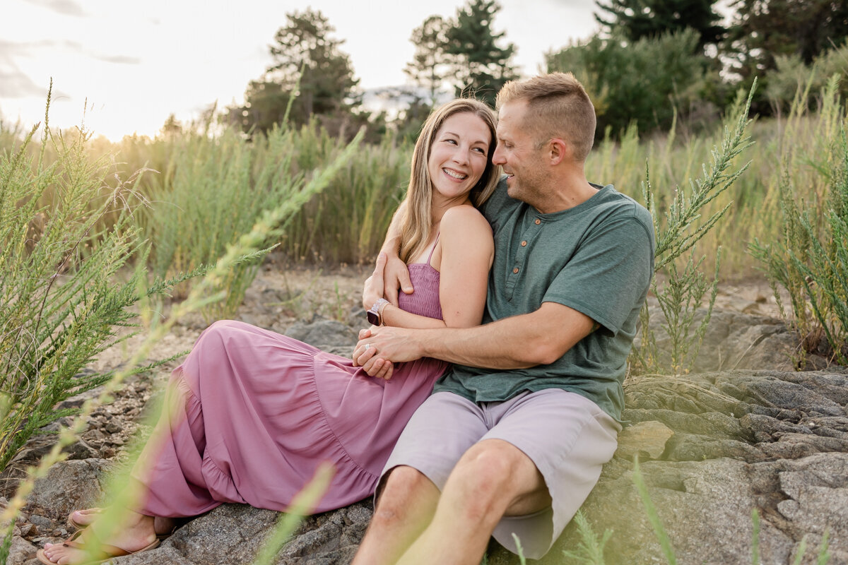 Candid couples photo at NJ reservoir