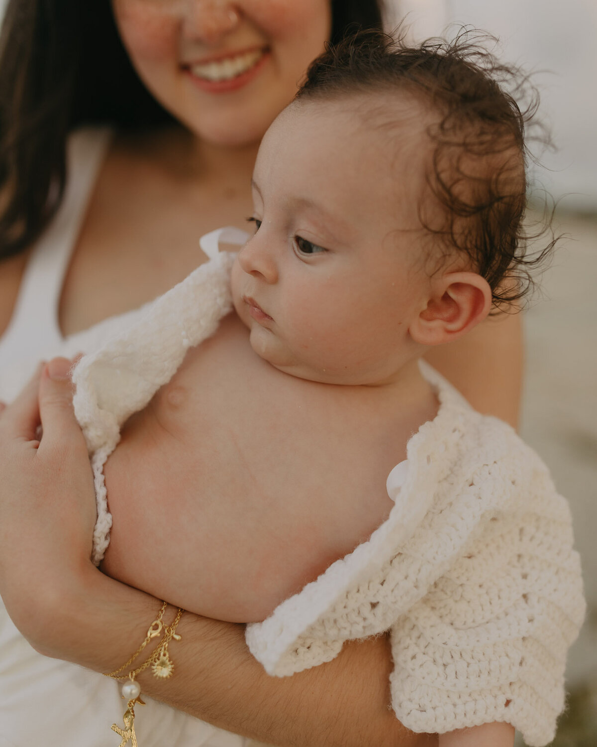 Baby milestone beach photos