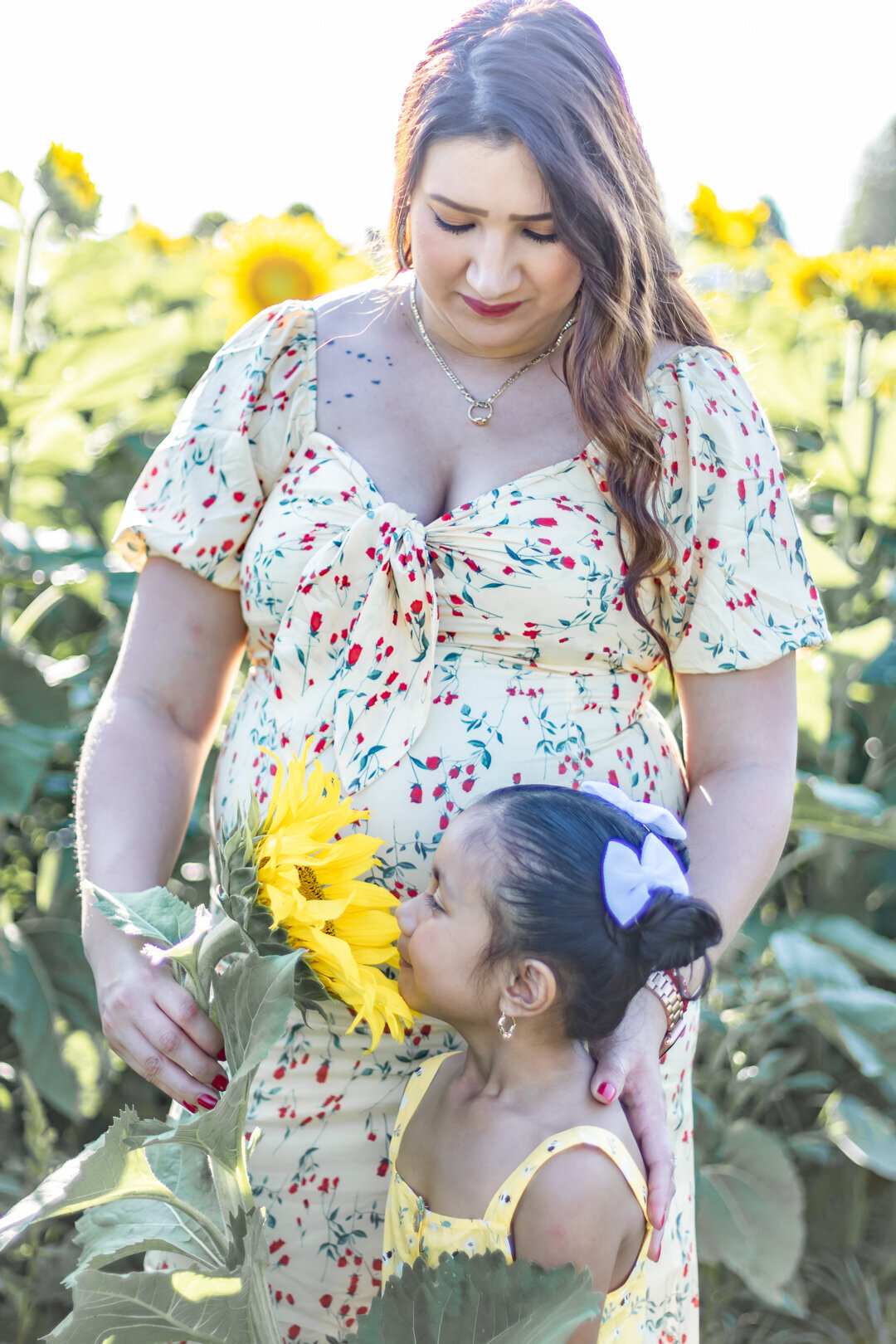 Maternity photos at Sinkland Farm's Sunflower Festival