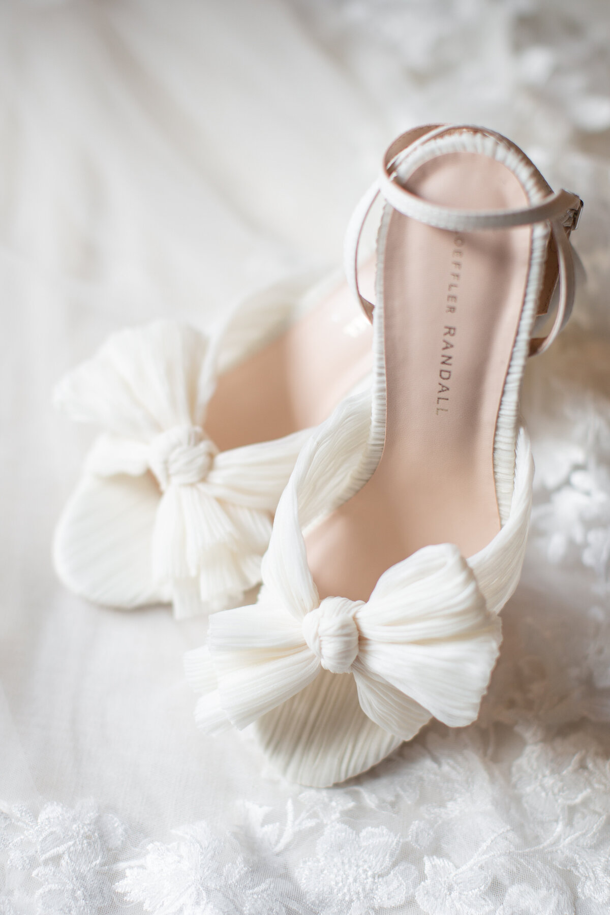 White wedding shoes