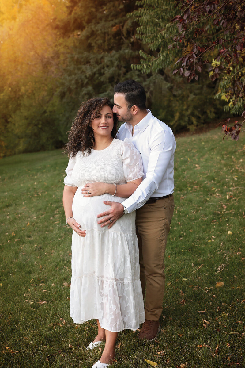 Romantic couple portrait by Calgary based family photographer.