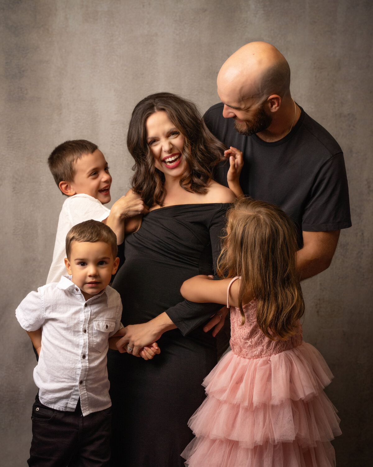 Mom Dad Pregnant Sons Daughter studio new Orleans