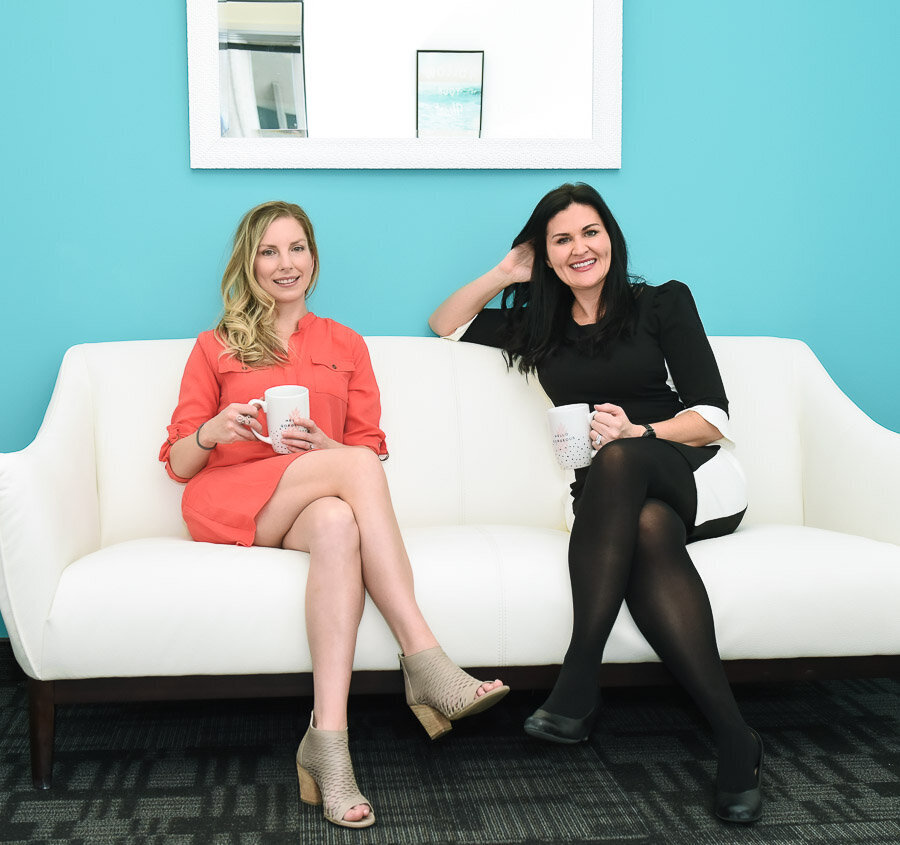 Psychotherapist team on couch