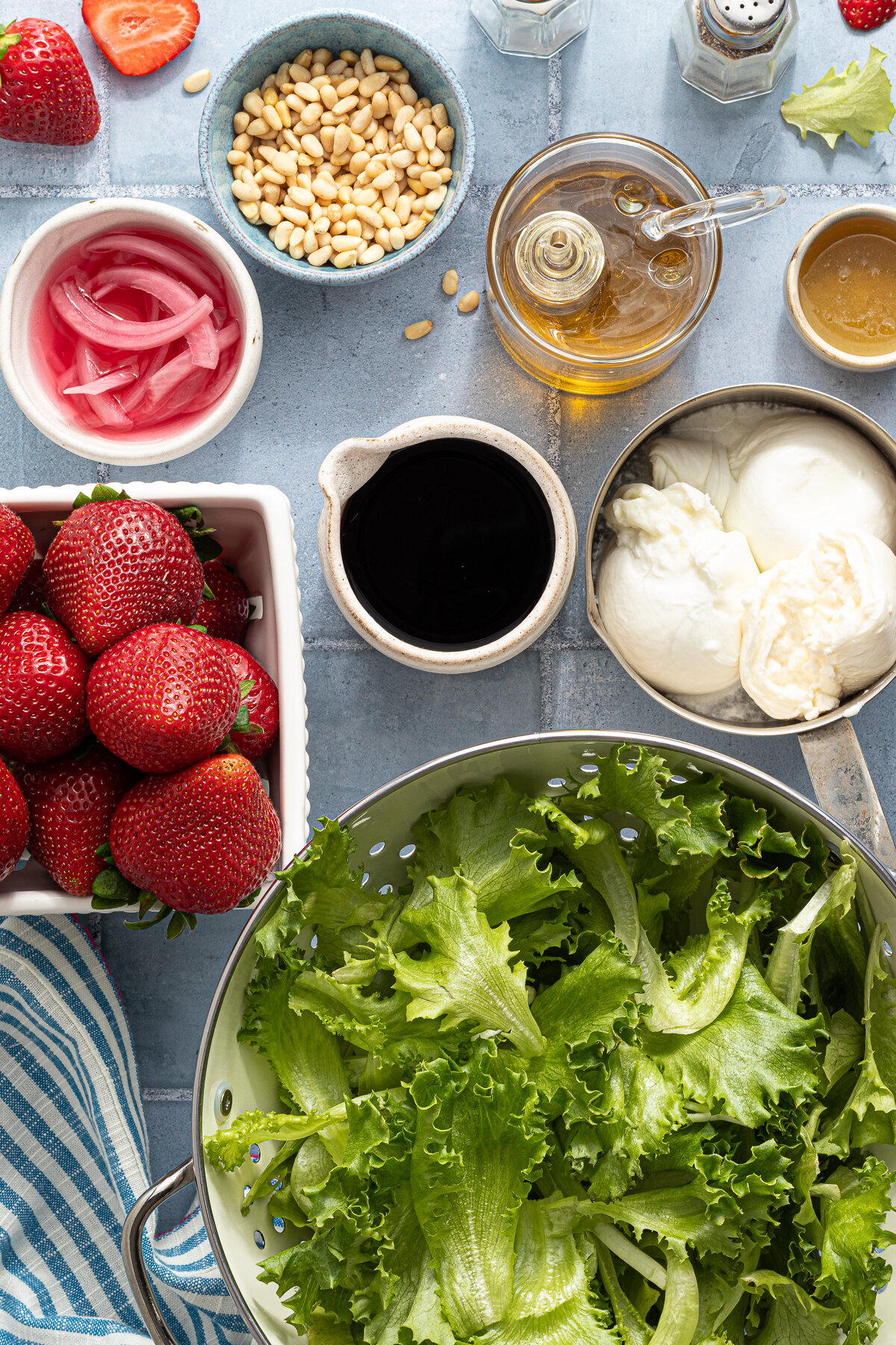 a flat lay of fresh ingredients