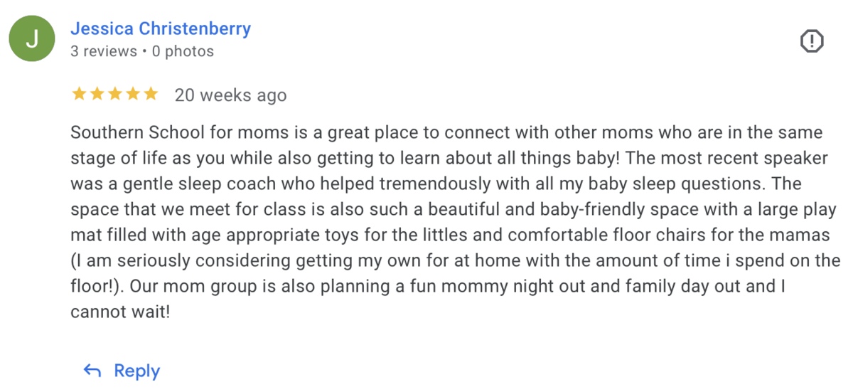 Google testimonial