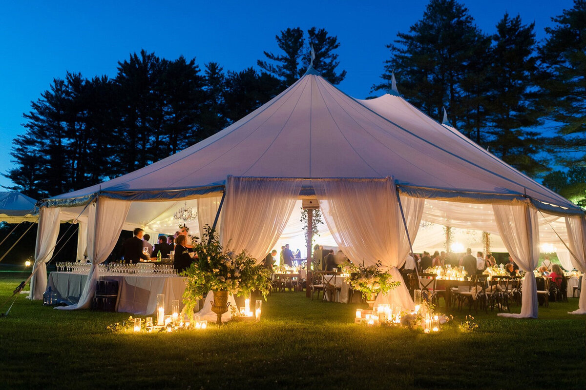 fabric-tent-entrance-candles-romantic-wedding