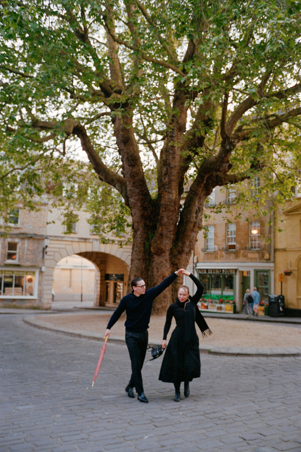 Analogue couple portrait session in Bath