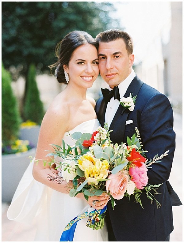 Colorful Bridal Bouquet at Washington DC Wedding © Bonnie Sen Photography