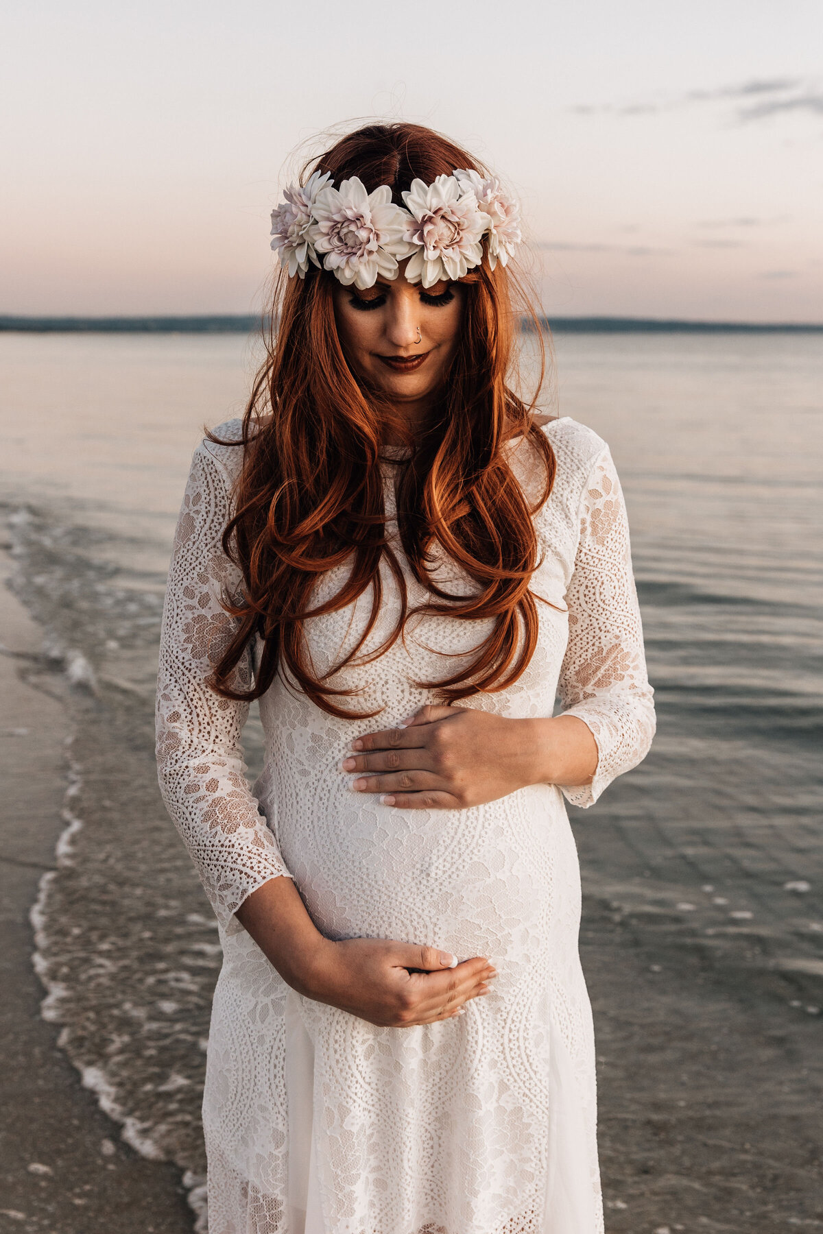Boho maternity photography session